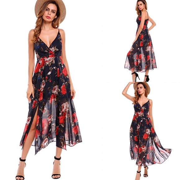 Dresses & Skirts - NEW Chiffon Maxi Vintage Floral Bohemian Dress